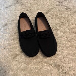 Rothy’s “the Driver” loafer, with decorative braid.